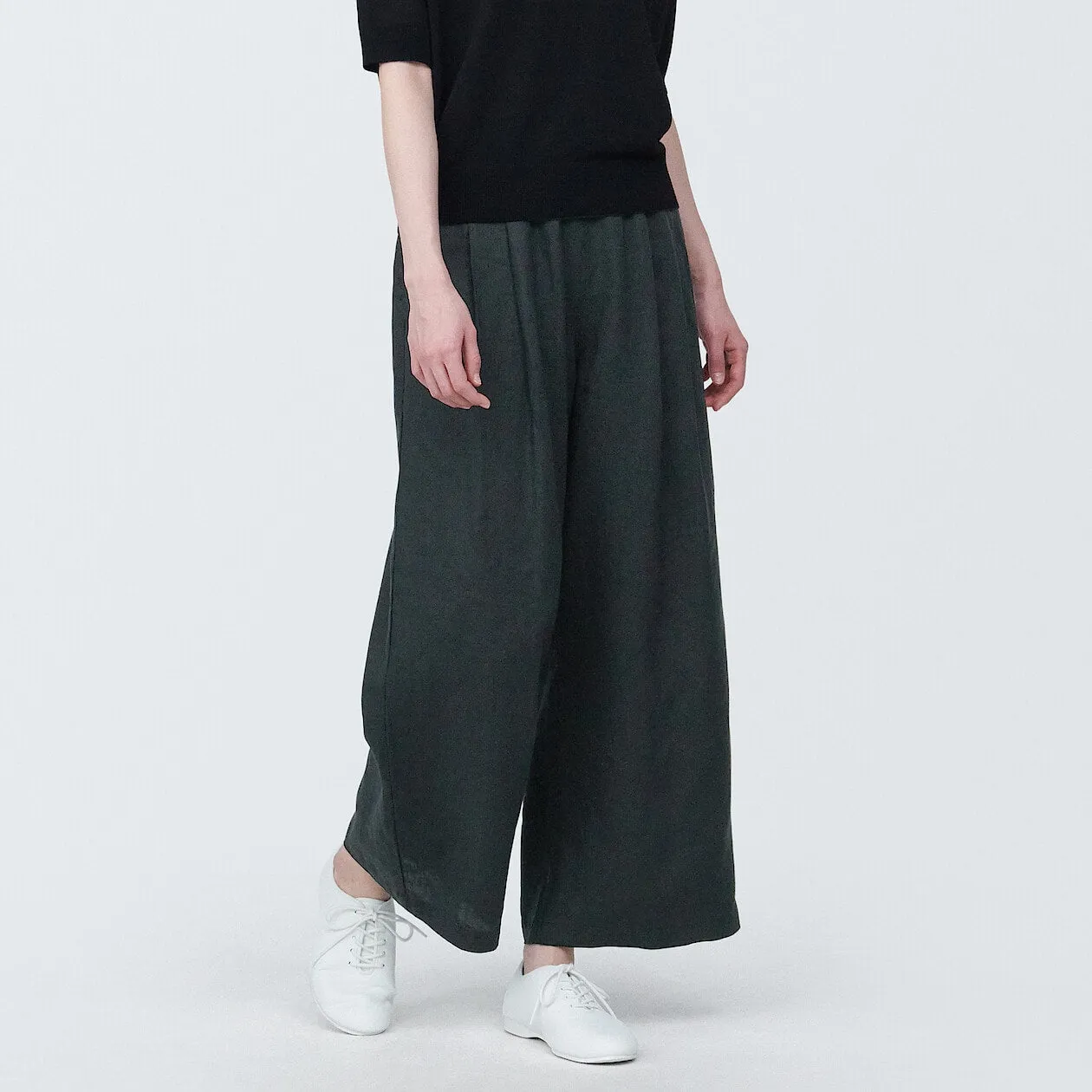 Washed Linen Relaxed Wide Pants