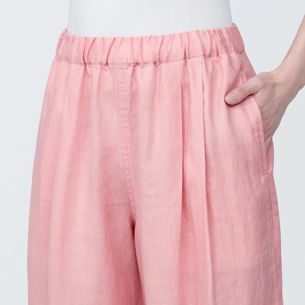 Washed Linen Relaxed Wide Pants