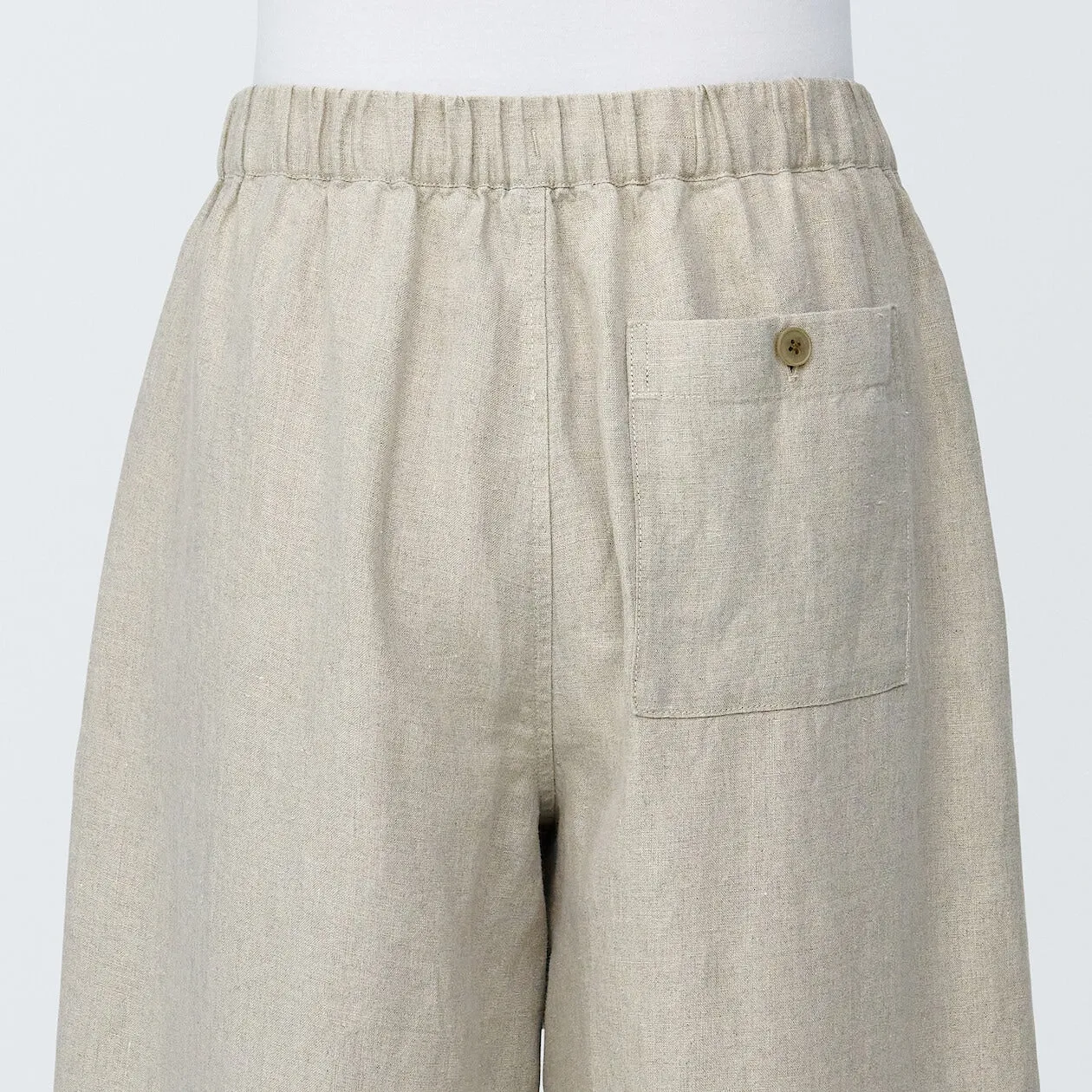 Washed Linen Relaxed Wide Pants