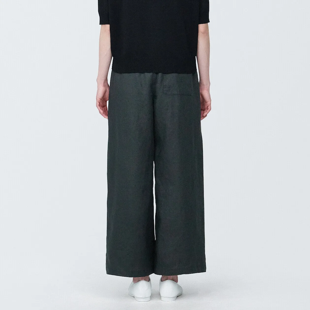 Washed Linen Relaxed Wide Pants