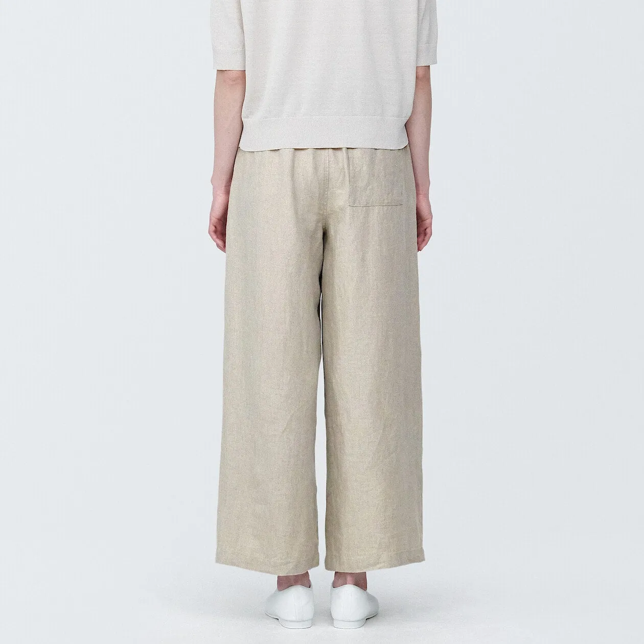 Washed Linen Relaxed Wide Pants