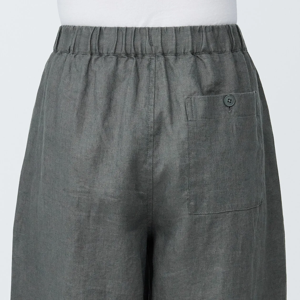 Washed Linen Relaxed Wide Pants