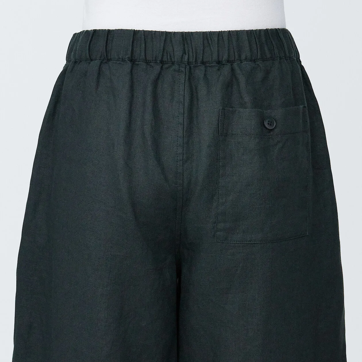 Washed Linen Relaxed Wide Pants