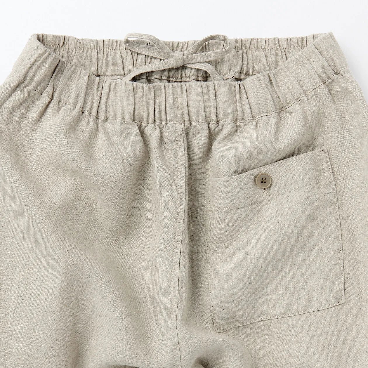 Washed Linen Relaxed Wide Pants