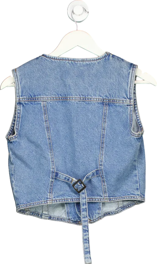 Waven Blue Mina Denim Waistcoat UK S